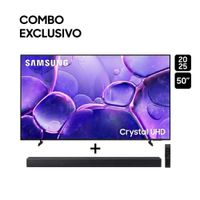 COMBO Televisor Samsung 50 Crystal Uhd UN50U8000FG Smart Tv MÁS Soundbar 2.0 CH HW-B400F 2025