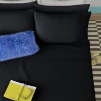 Juego de sabanas orma hogar king negro 200 hilos algodón pima