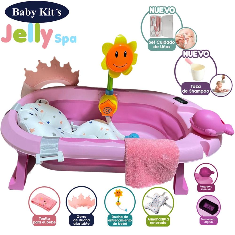Tina Bañera Plegable JELLY SPA Con Termómetro Rosado 2025