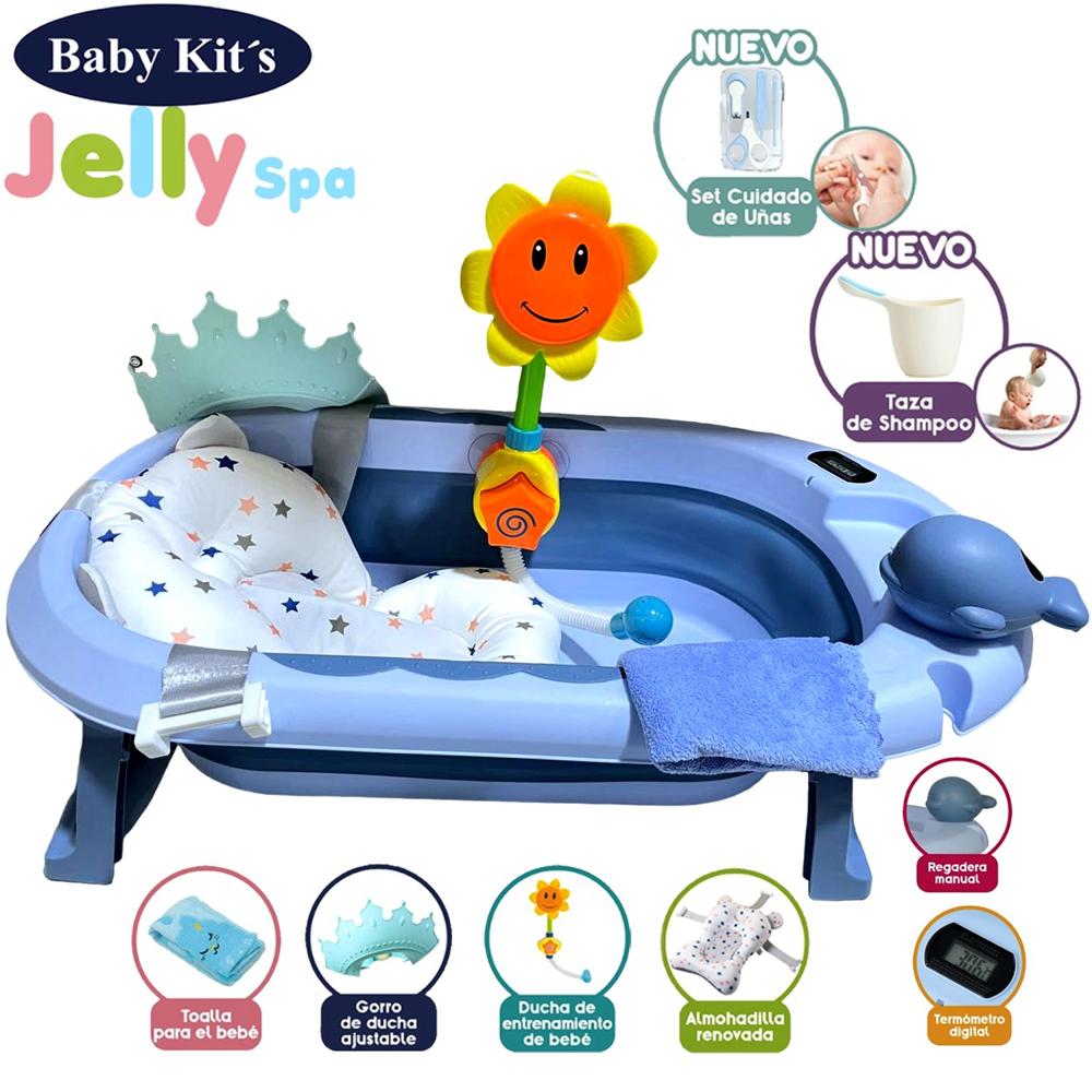Tina Bañera Plegable JELLY SPA Con Termómetro Blue 2025
