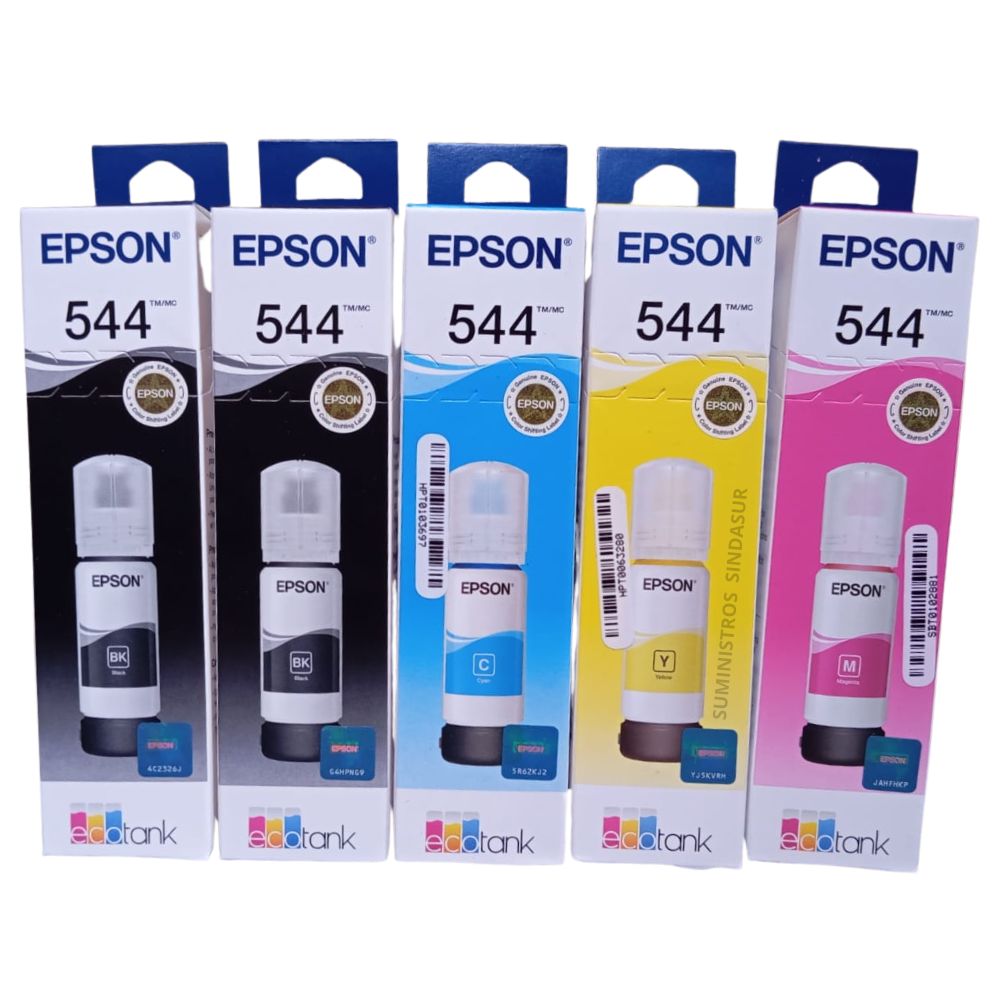 Pack de Tintas Epson 544 2 Negros Cian Magenta Amarillo