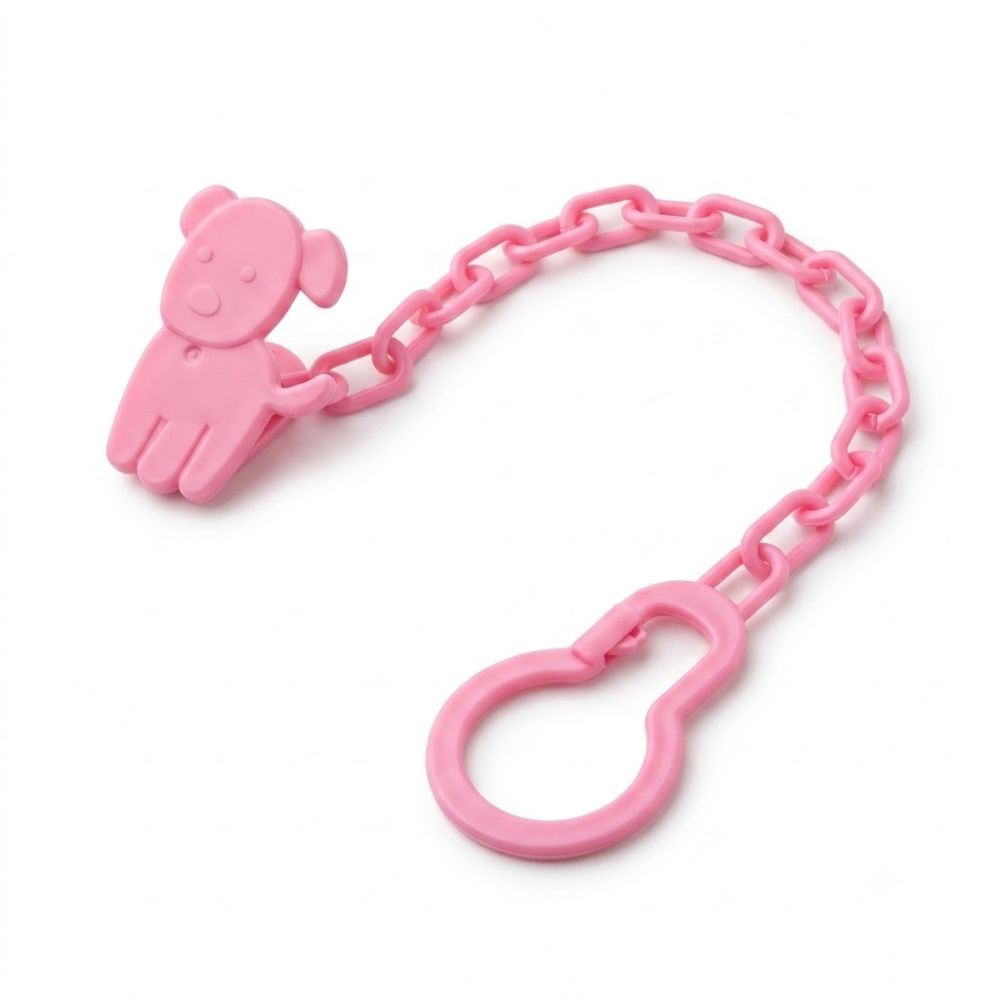 Sujetador de Chupón de Cadena Perrito Rosado