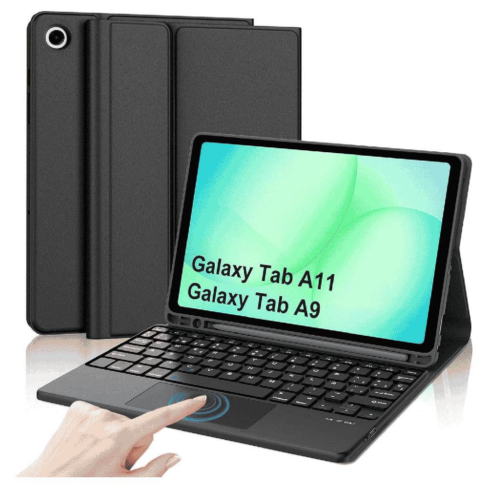 Funda con Teclado TouchPad Bluetooth Para Samsung Tab A11 - NEGRO