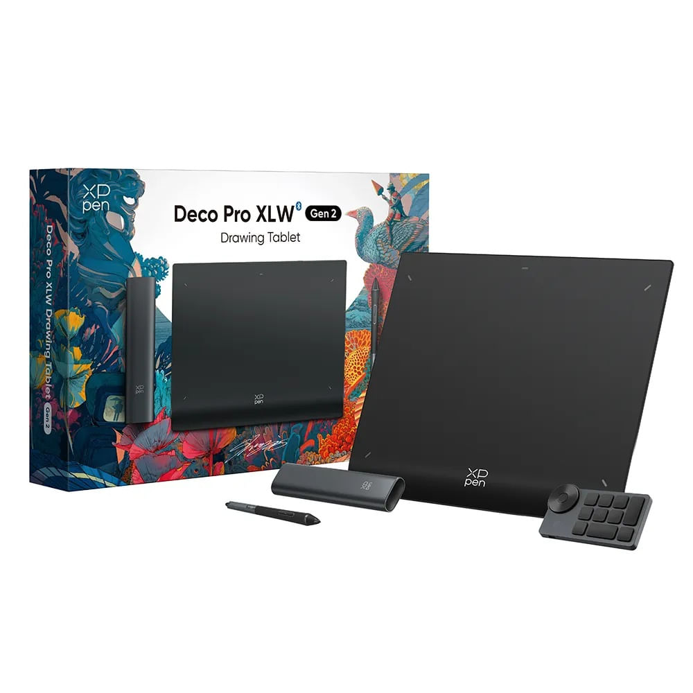 Tableta Grafica XP PEN Deco Pro XLW Gen 2 15 pulg 16K niveles USB C y Bluetooth Lápiz digital X3 Pro