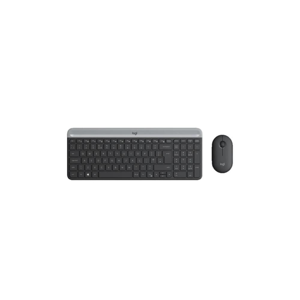 TECLADO LOGITECH MOUSE MK470 WIRELESS SLIM USB BLACK PN 920-009266