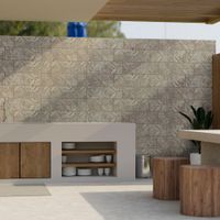 Pared Graficada Khaena Decor Beige 20x60cm 1.44m2 Gala - Calidad Comercial