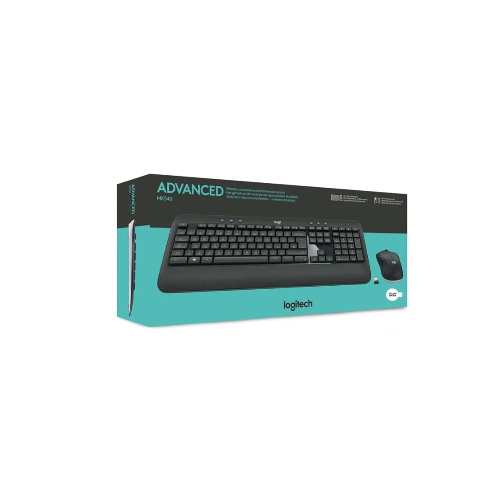 TECLADO Y MOUSE LOGITECH MK540 WIRELESS USB SP BLACK PN 920-008673