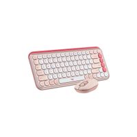 KIT TECLADO Y MOUSE LOGITECH POP ICON BLUETOOTH INALAMBRICO COPILOT ROSA