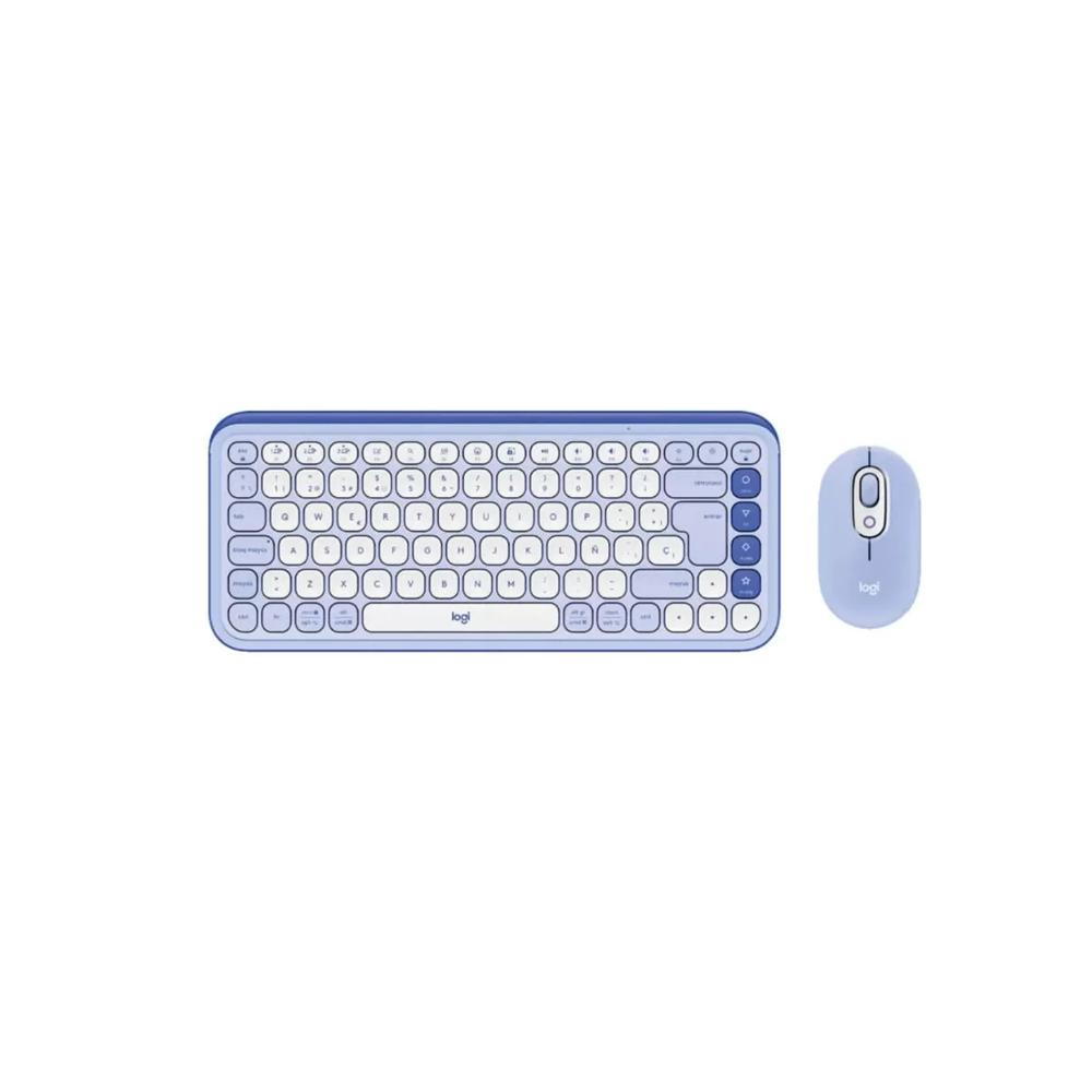 KIT TECLADO Y MOUSE LOGITECH POP ICON BLUETOOTH INALAMBRICO COPILOT LILA
