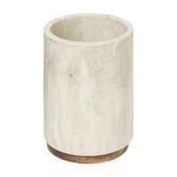 Vaso Efecto Mármol Crema