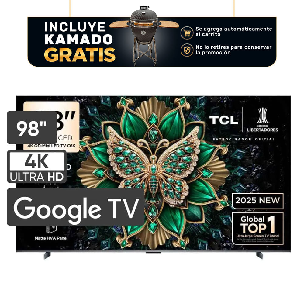 TV TCL 98" QD MiniLED 4K TV 98C6K