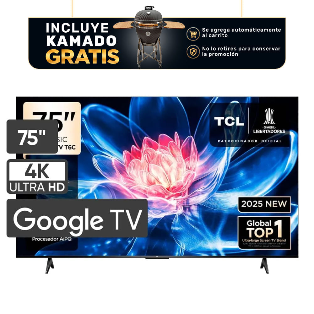 Televisor QLED 75" UHD 4K Smart TV 75T6C