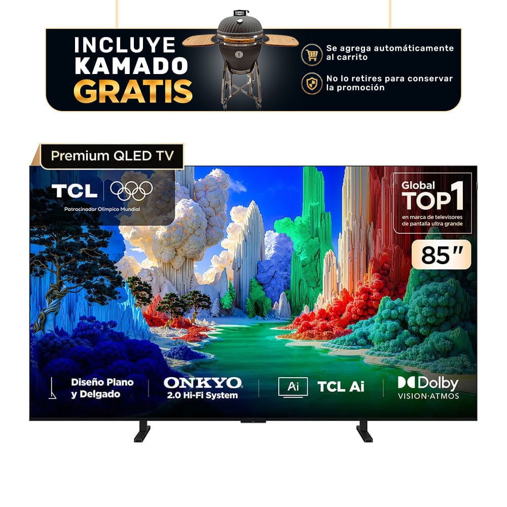 TELEVISOR TCL QLED 85 UHD 4K SMART TV 85A400
