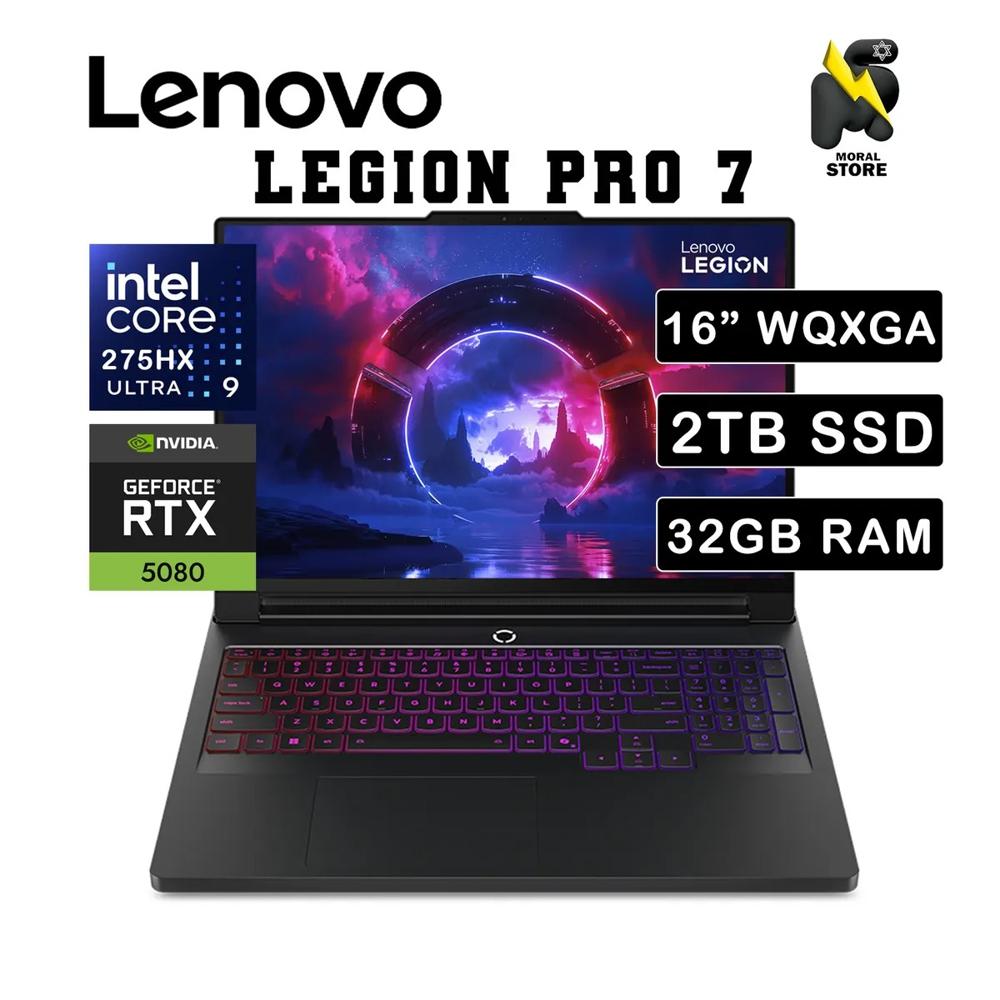LAPTOP LENOVO LEGION PRO 7 INTEL CORE U9-275HX 32GB 2 TB SSD RTX 5080 16 WQXGA OLED