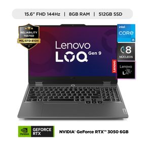 Lenovo LOQ 15IAX9 i5-12450HX 8GB RAM 512GB