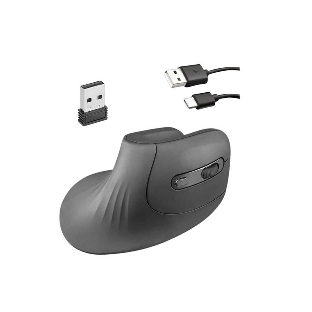 Mouse Inalambrico Vertical Ergonómico Recargable D6