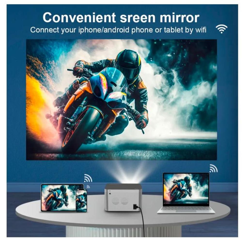 Proyector Portatil Multimedia Smart Android HDMI HY350 4K
