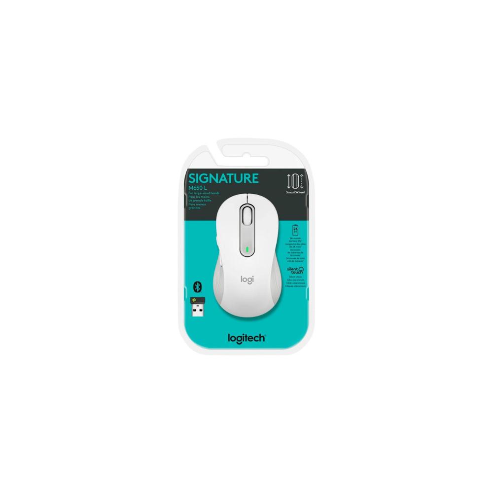 MOUSE LOGITECH SIGNATURE M650 SILENT LARGE WIRELESS-BLUETOOTH WHITE
