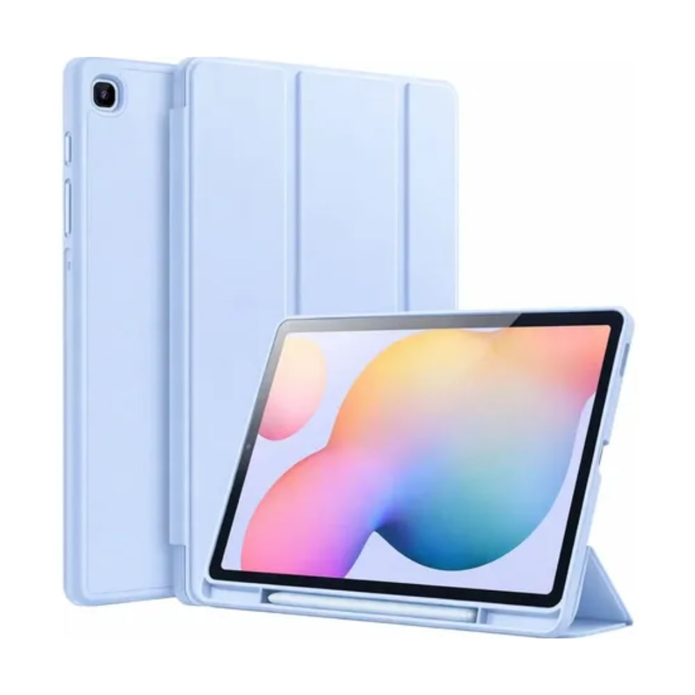 Case Protector Folio Cover Porta Pencil Samsung Tab S6 Lite - Celeste