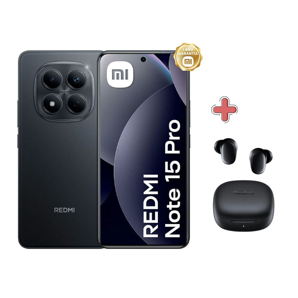 Celular Xiaomi Redmi Note 15 Pro 4G 8GB 256GB Negro - 6500mAh