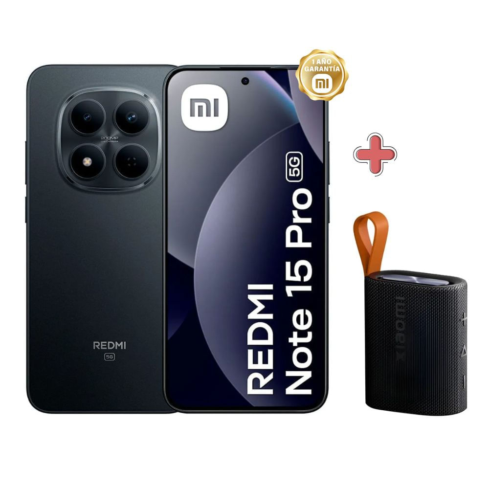 Celular Xiaomi Redmi Note 15 Pro 5G 8GB RAM 512GB ROM Negro - 6580mAh
