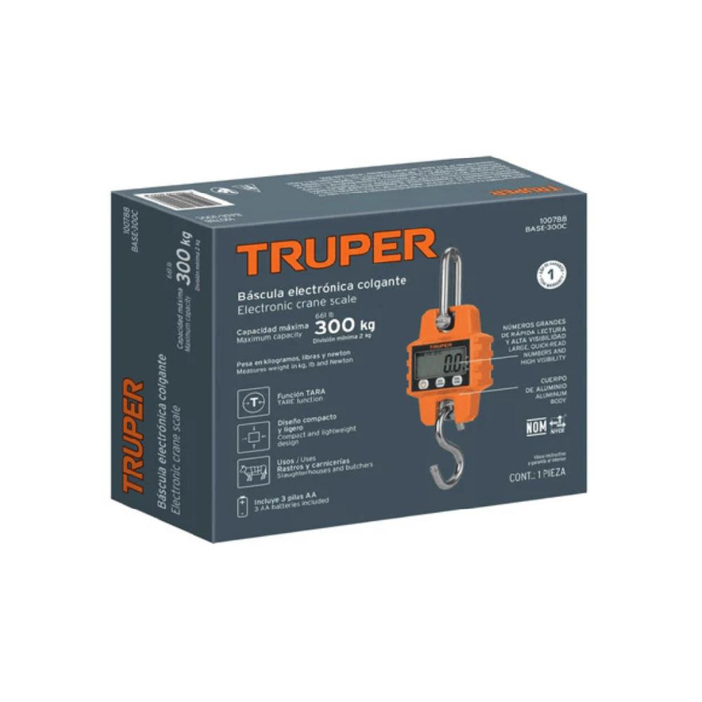 Báscula electrónica colgante de pilas 300 kg TRUPER 100788