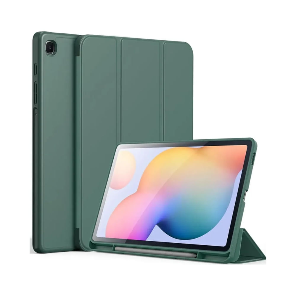 Case Protector Folio Cover Porta Pencil Samsung Tab S6 Lite - Verde