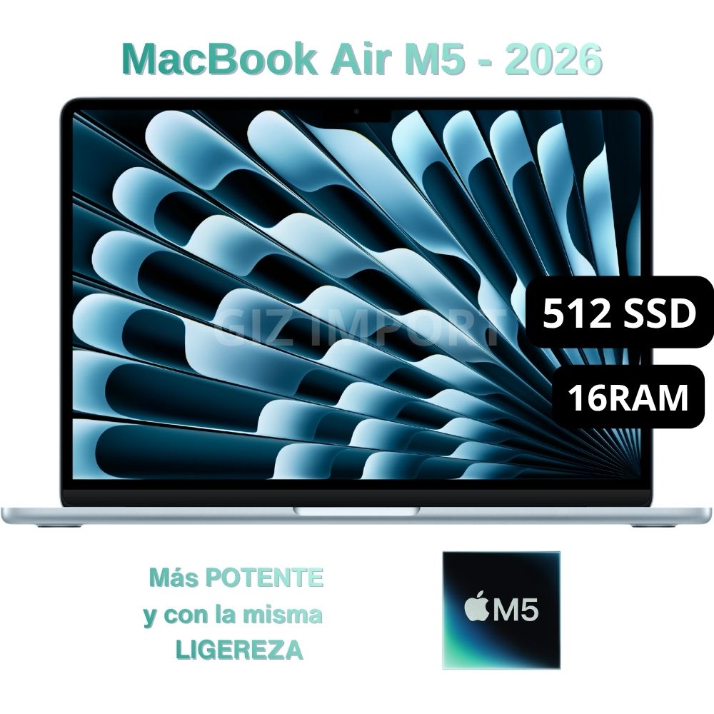 MacBook Air Apple de 13'' Chip M5 16GB RAM 512GB SSD Teclado Inglés - Sky Blue