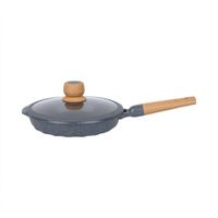 Sartén 22cm Antiadherente con Tapa Multiuso Cocina Gris