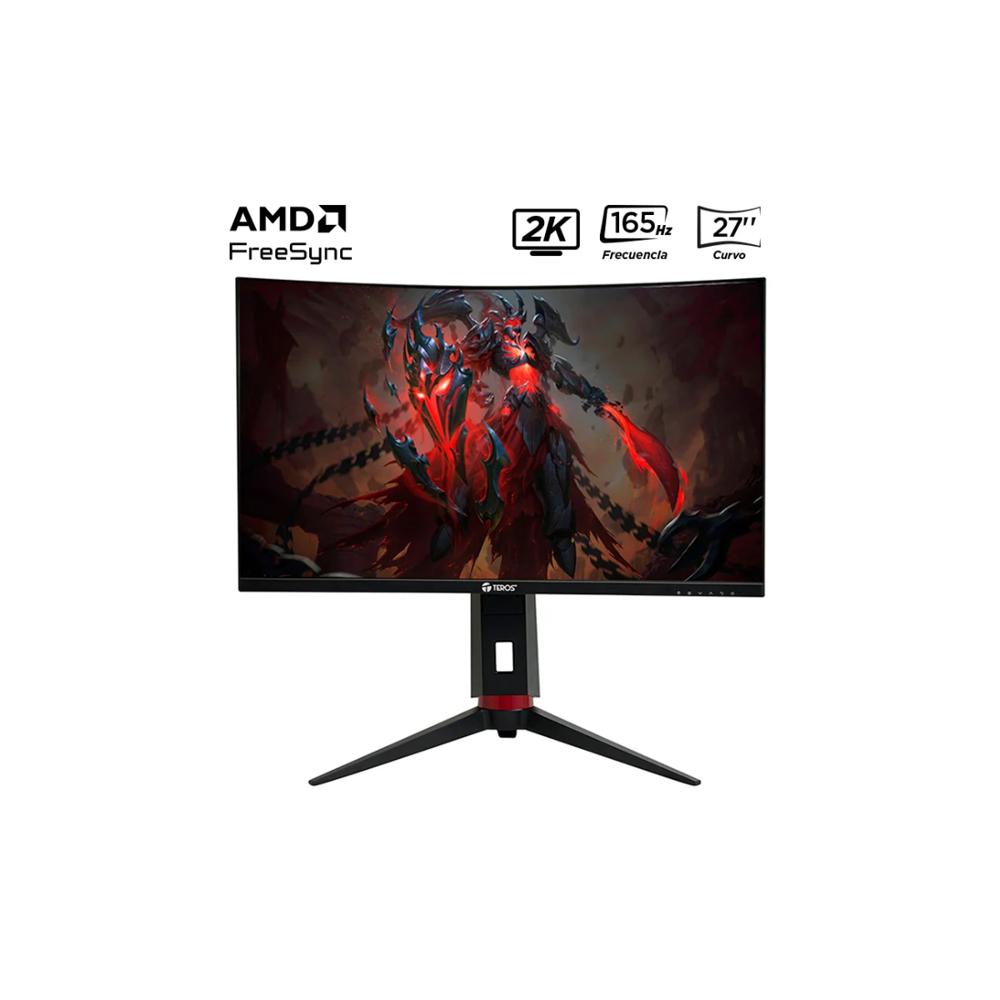 MONITOR CURVO TEROS TE-2767G 27 QHD VA 180 HZ 1 MS HDMI DISPLAYPORT PIVOT