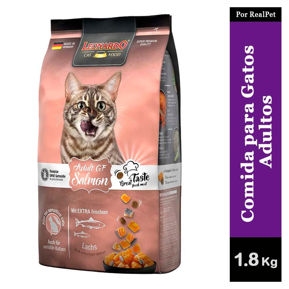 Comida para Gato Adulto Leonardo Grain Free Salmón 1.8 kg