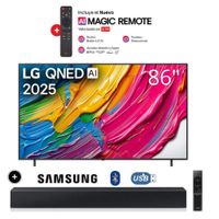Televisor LG 86"" QNED Smart TV 4k ThinQ AI 86QNED80ASA + Soundbar HW-B400F