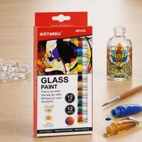 PINTURA DE VIDRIO DE 12 COLORES