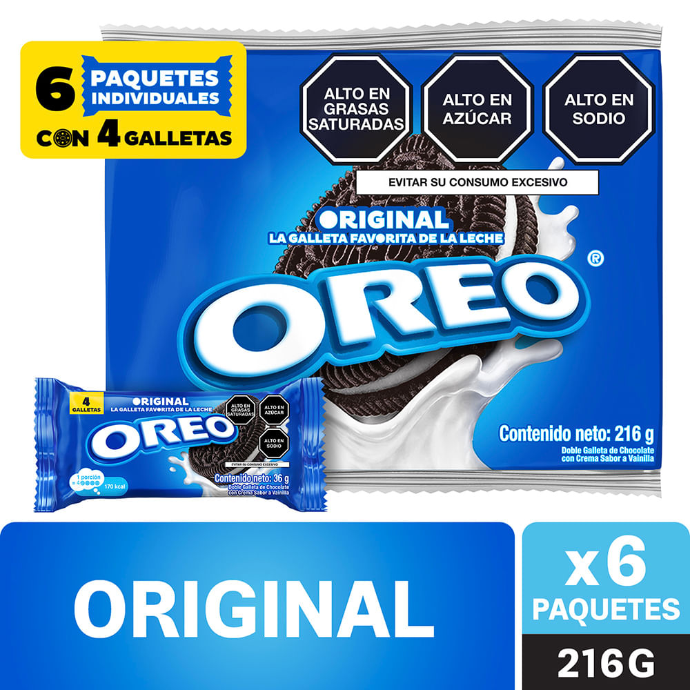 Galletas OREO Original Paquete 6un
