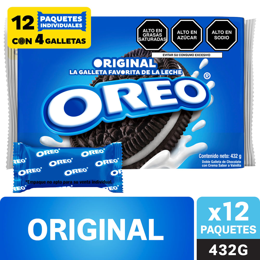 Galletas OREO Original Paquete 12un