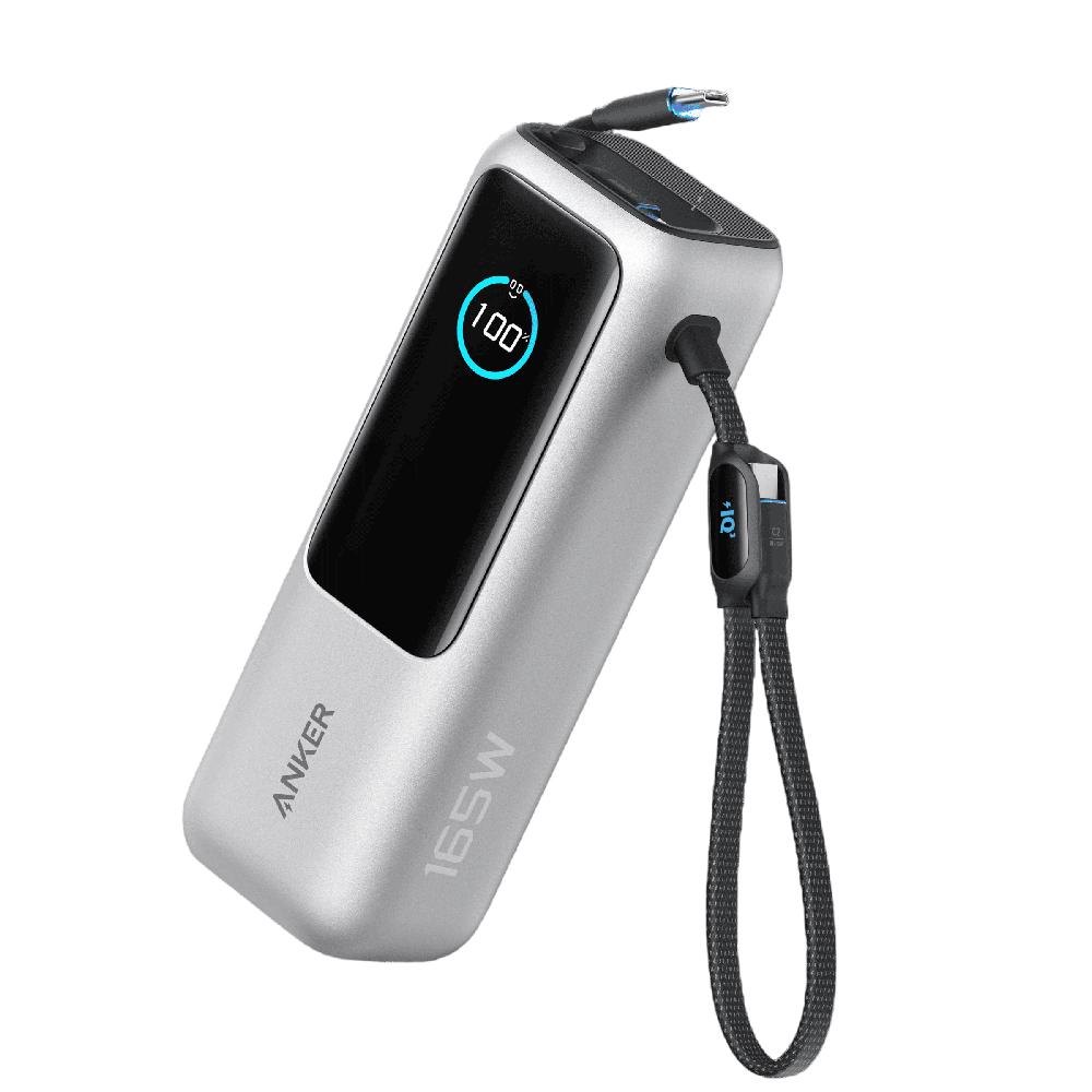 Power Bank 25000mAh 165W Anker Cable USB-C Integrado Carga Rápida 100W - A1695H41