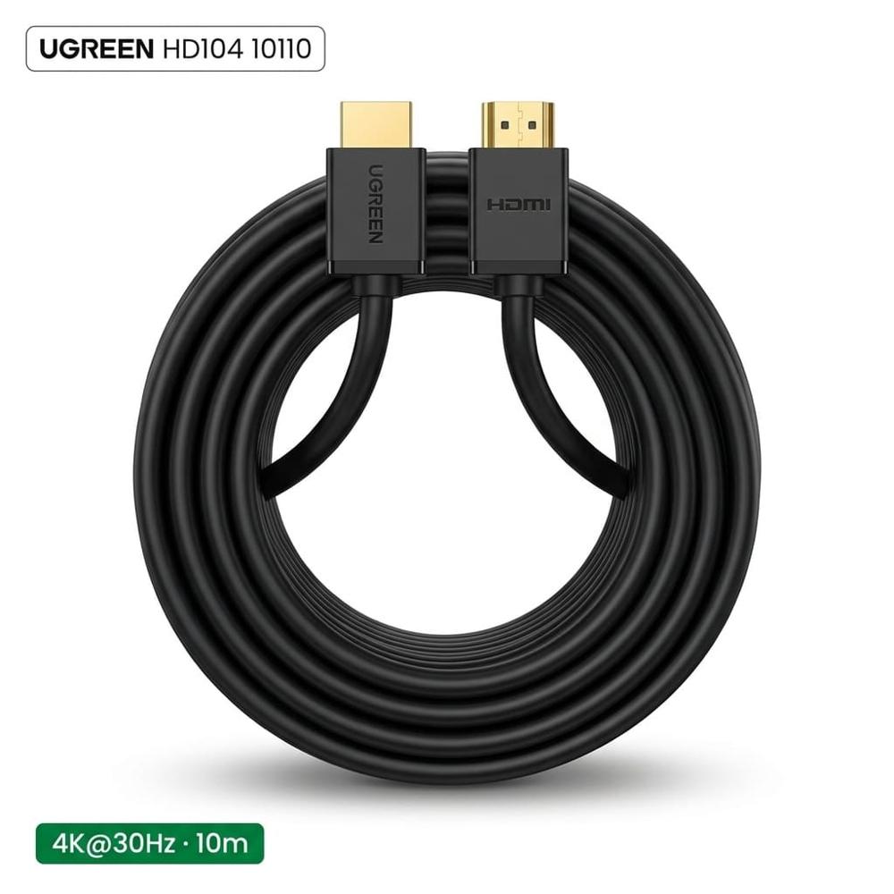 Cable HDMI Ugreen HD104 4K 18Gbps 10m Macho a Macho Con Ethernet Negro