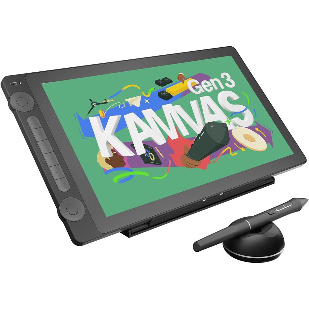 Huion Kamvas 16 Gen 3 Pen Display 15.8"" IPS 2560 x 1440, 16384 Niveles de Presión, Conect