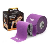 Ok Tape Clasic Kinesiotape, Venda Kinesiologica Violeta (20 Tiras Precortadas)
