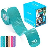 Ok Tape Prime Kinesiotape, Venda Kinesiologica Cian Reflectivo Hexagonal