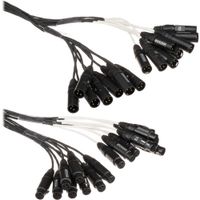Whirlwind Medusa Snake Cable 16 Canales XLR (Azul, 50') - Conectores XLR Macho y Hembra