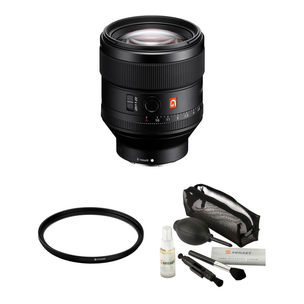Sony Objetivo FE 85mm f/1.4 GM con Filtro UV 77mm - Montura E, Formato Full-Frame, Resiste