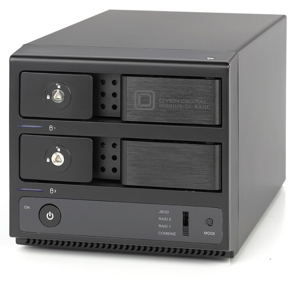 Oyen Digital Mobius 2C 40TB RAID Array - 2 Bahías, 2 x 20TB HDDs, USB 3.2 Gen 2, Compatib