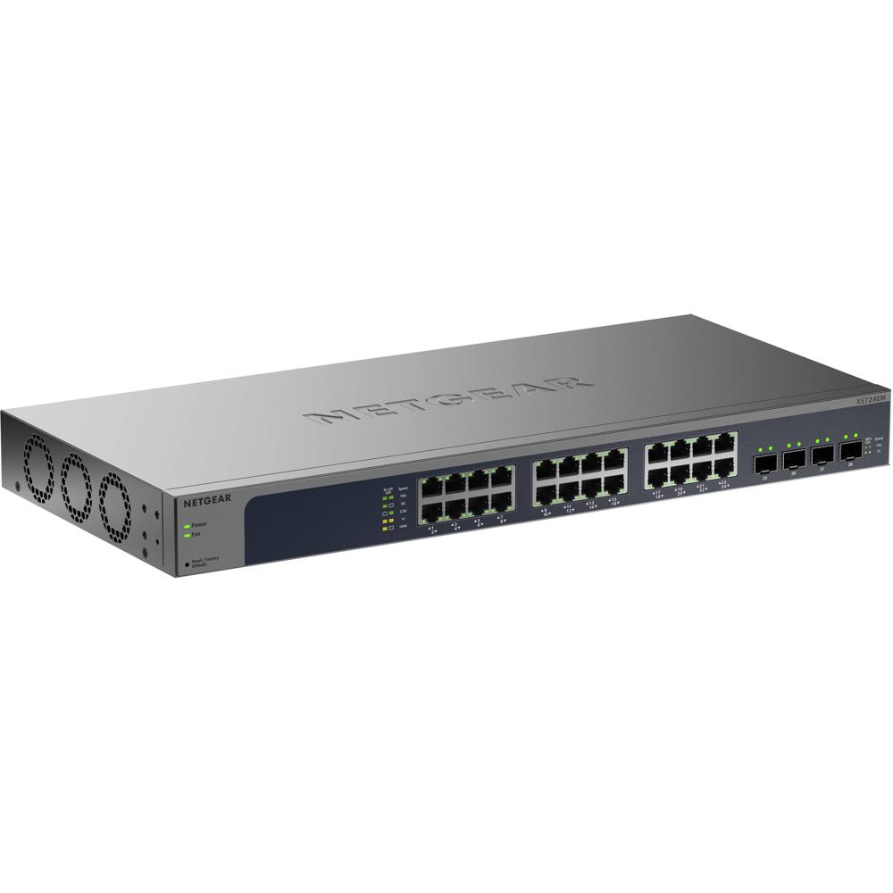 NETGEAR Switch de Red Gestionado XS724EMv2 24 Puertos 10G con 4 Puertos SFP+, Capacidad de