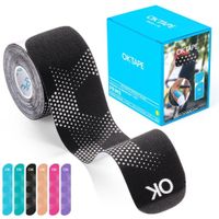 Ok Tape Prime Kinesiotape, Venda Kinesiologica Negro Reflectivo Hexagonal