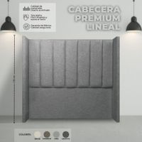 CABECERA PAUZA PREMIUM LINEAL QUEEN GRIS