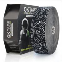 Cinta Kinesiológica Ok Tape Pro Profesional 31.5mt X 5cm Negro y Blanco