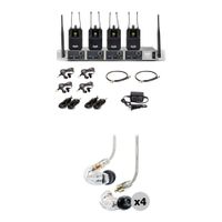 CAD Sistema In-Ear Inalámbrico GXLIEM4 con 4 Auriculares SE215 y Transmisor Mono