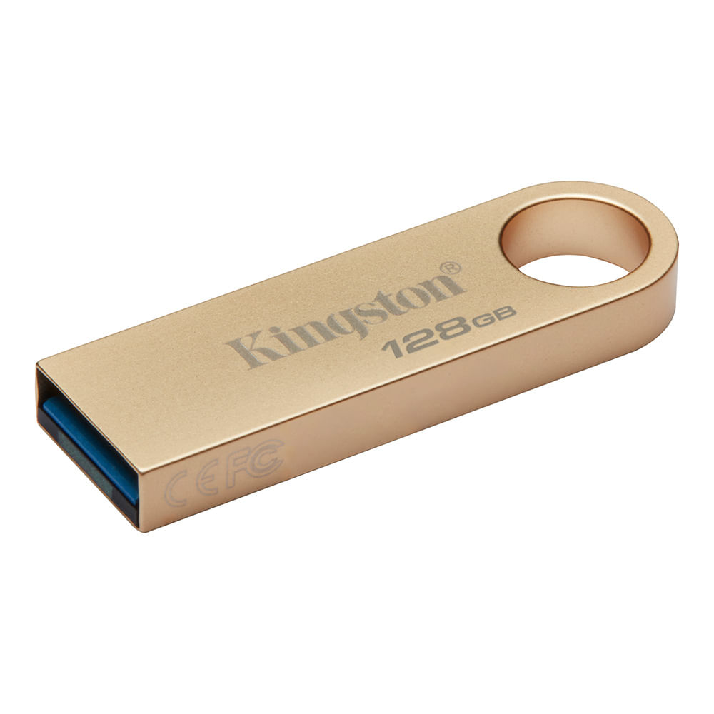 Memoria USB 3.2 Gen1 128 GB  Kingston DataTraveler SE9 G3 Gold Dorado