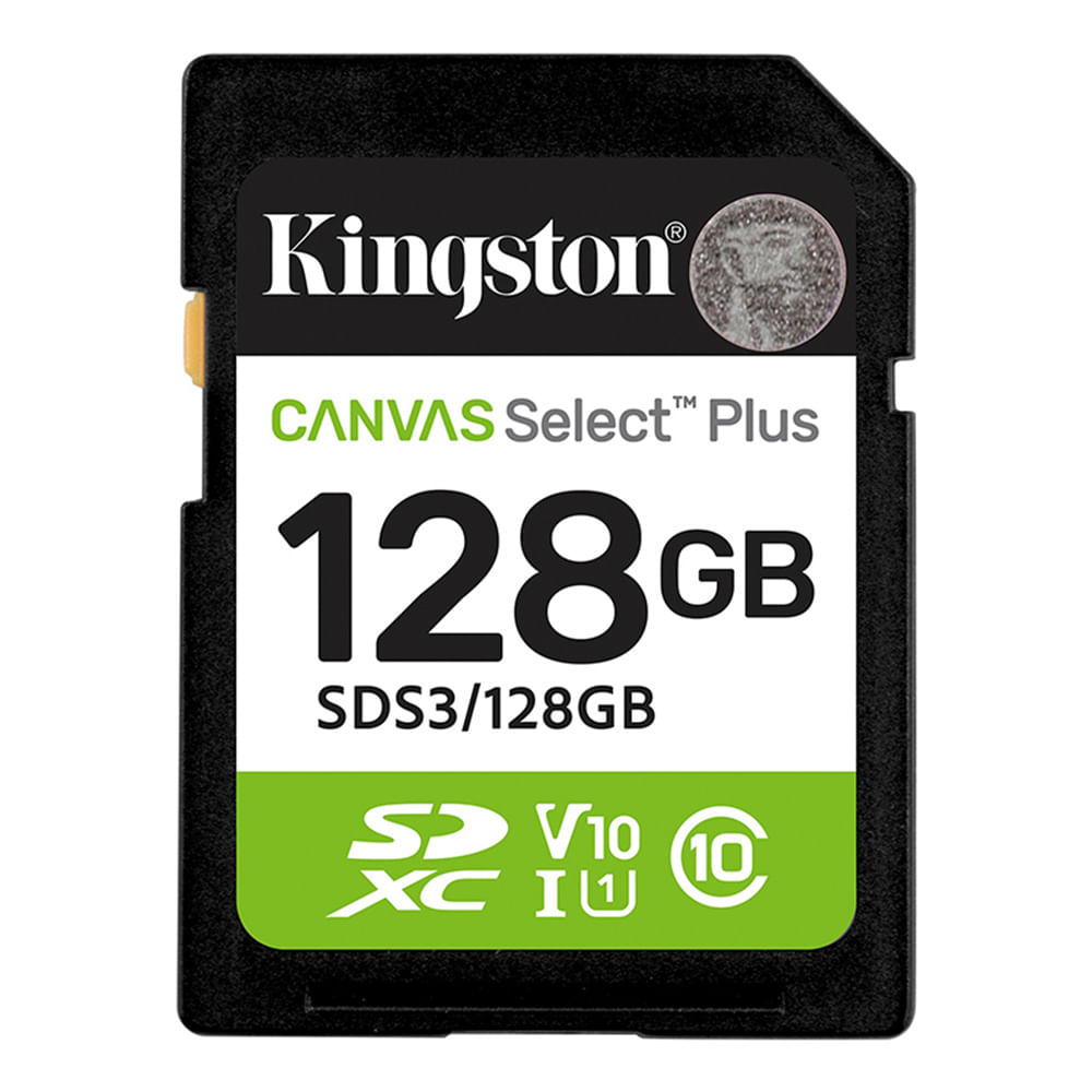 TARJETA DE MEMORIA SD KINGSTON CANVAS SELECT PLUS 128GB UHS-I CLASE 10 150MBS